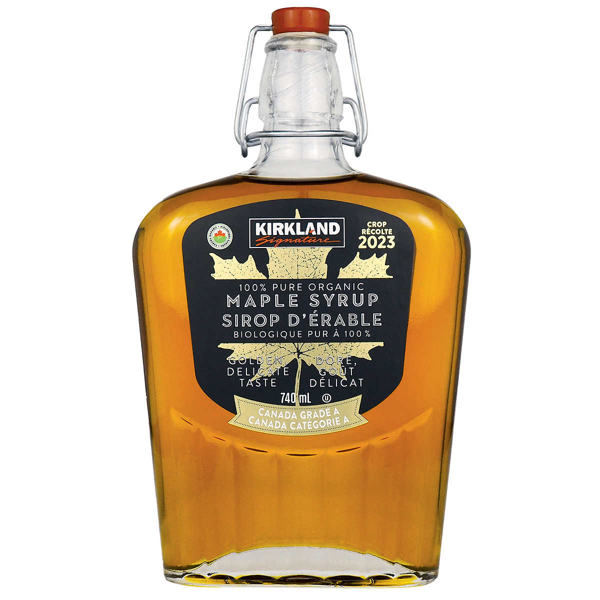 Kirkland Signature 100% Pure Organic Maple Syrup, Canada Grade A, 740mL/26 fl. oz